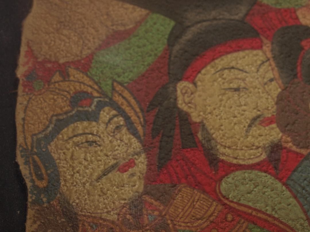 中国の壁画　戦時のもの　人物図　貴重品 AK1933A1-4