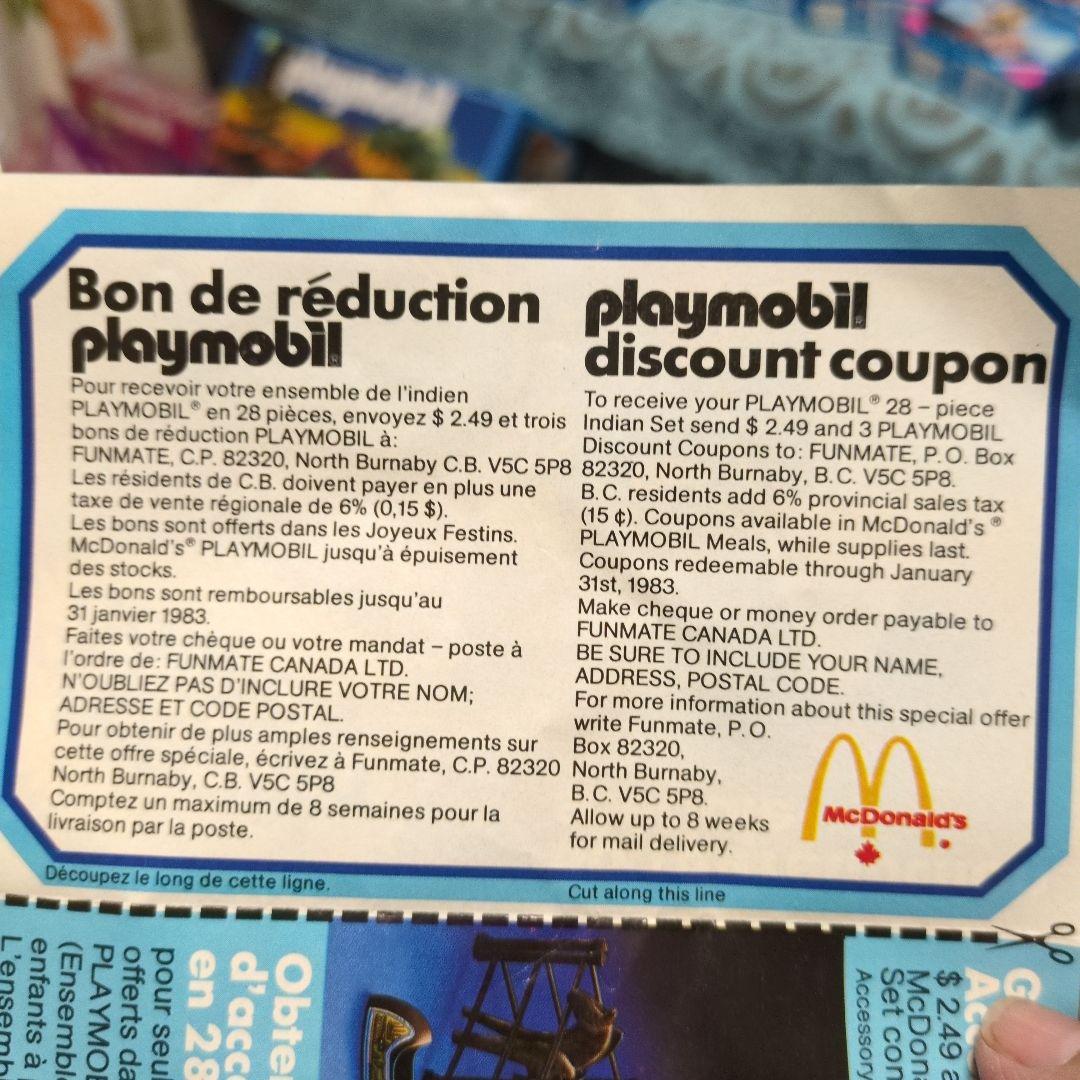 プレイモービル 　保安官、保安官の馬、インディアン、少女、農夫フィギュアセット