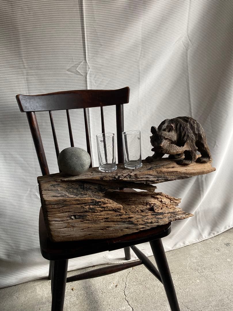 古物　朽ちた木芯　オブジェ　骨董