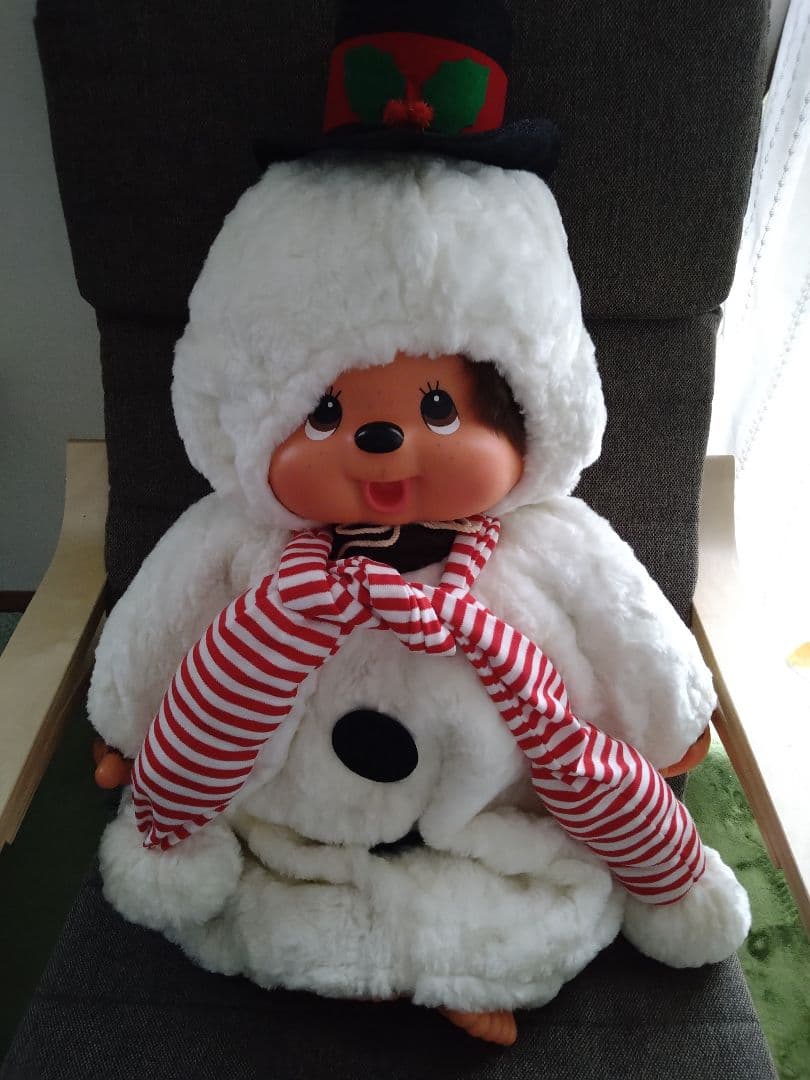 お値下げ特別展示品モンチッチ２Ｌ雪だるまの着ぐるみ