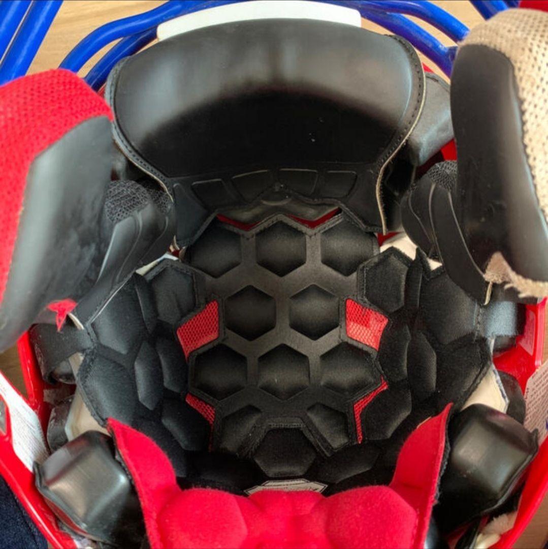 アメリカンフットボール Riddell 赤 ヘルメット M