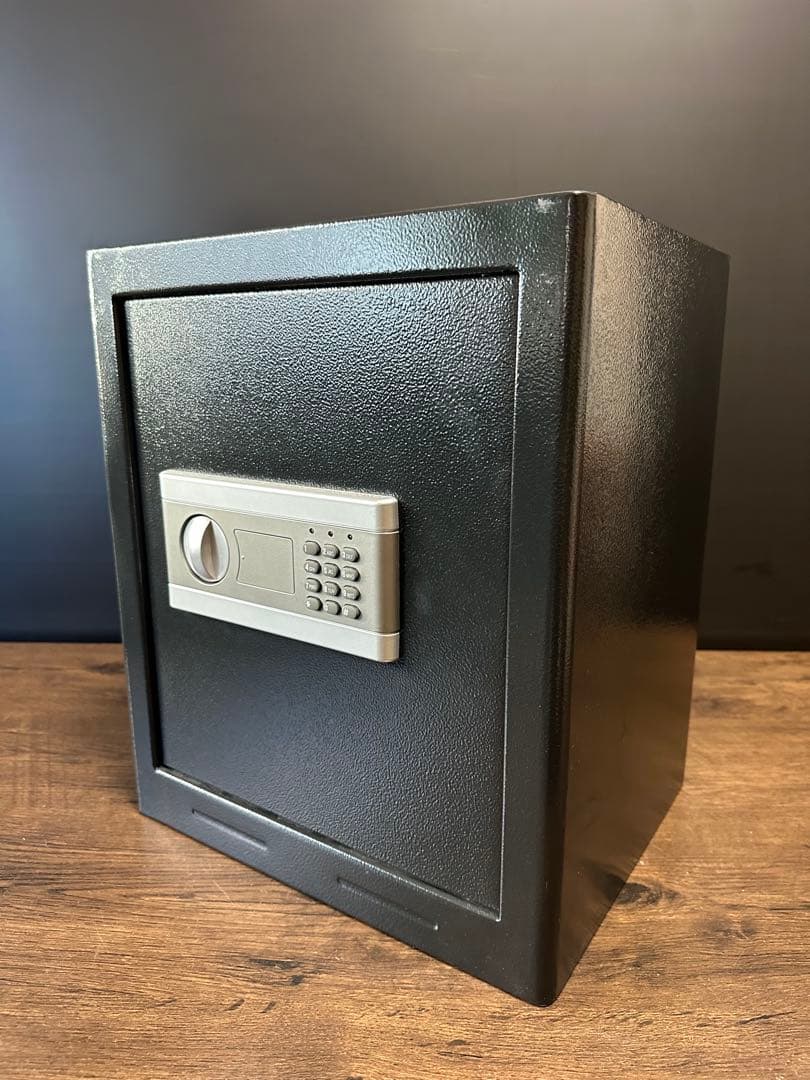 テンキーロック金庫 ブラック セーフティボックス シリンダー錠