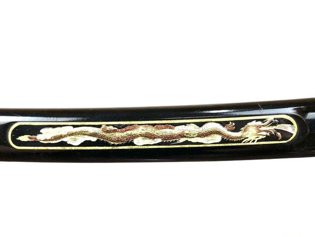 模造刀 2本セット 彫金 竜金 竜刀身 太刀 小太刀 刀置き付き