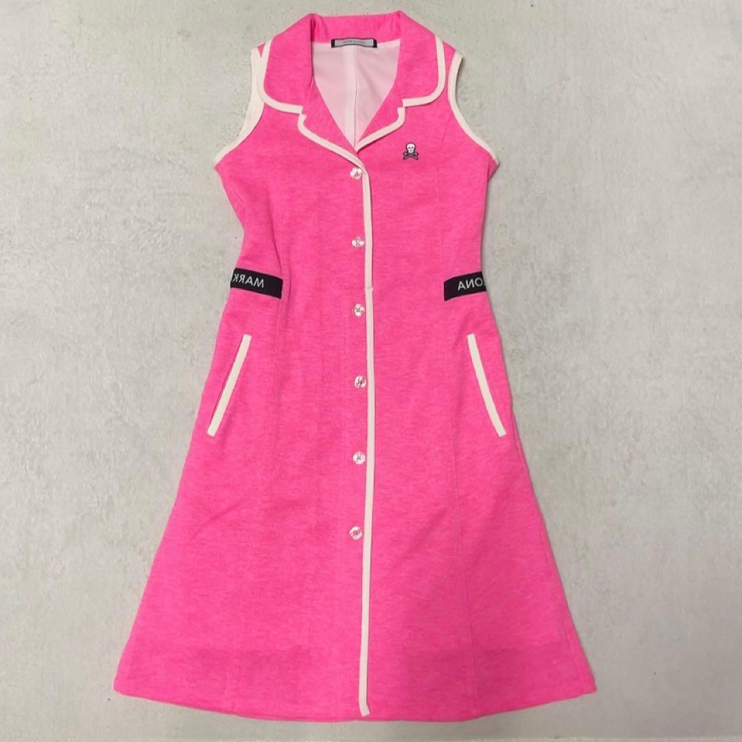 新品　マークアンドロナ　ワンピース　ピンク　Dormie Polo Dress