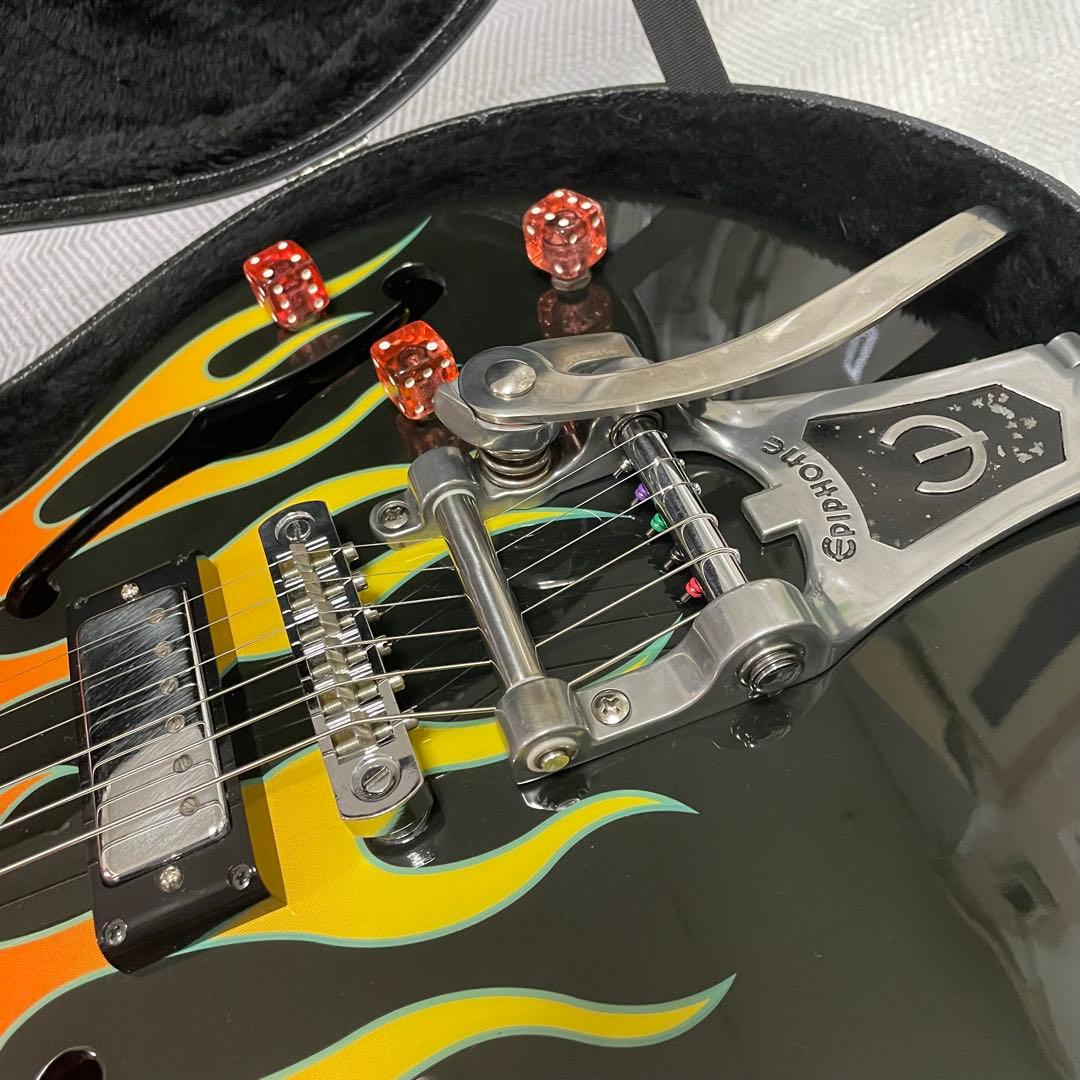 Epiphone FLAMEKAT エピフォン Ebony 指版 セミアコ