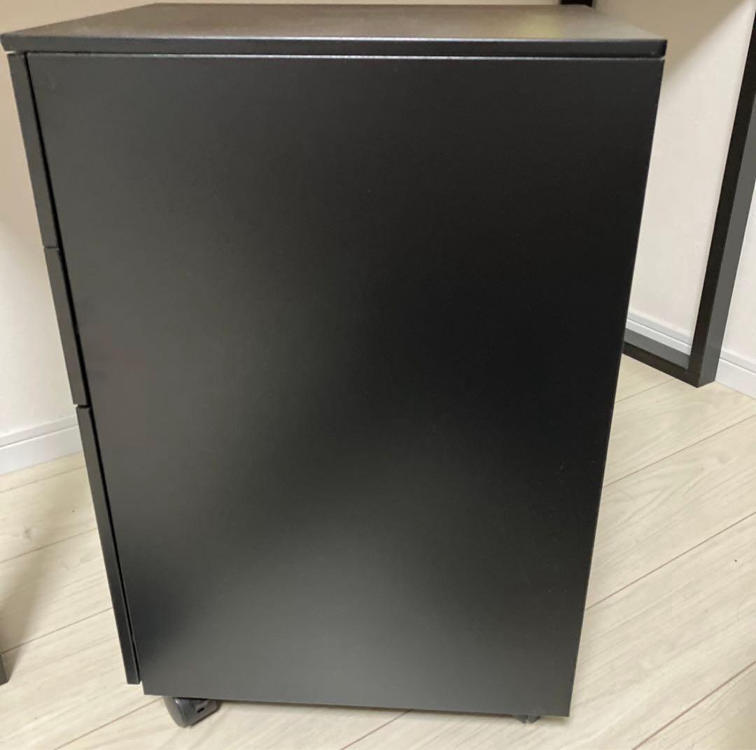 送料込み キャビネット　カグクロ　ワゴン　スリム　スモール　ブラック