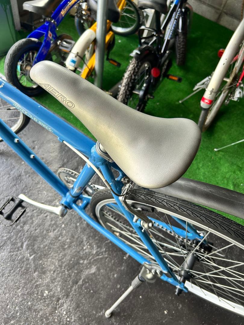 No.18クロスバイクWEEKEND BIKES 460 ライトブルー7段変速