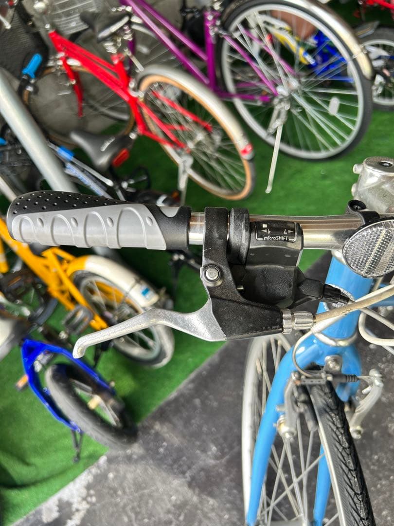 No.18クロスバイクWEEKEND BIKES 460 ライトブルー7段変速