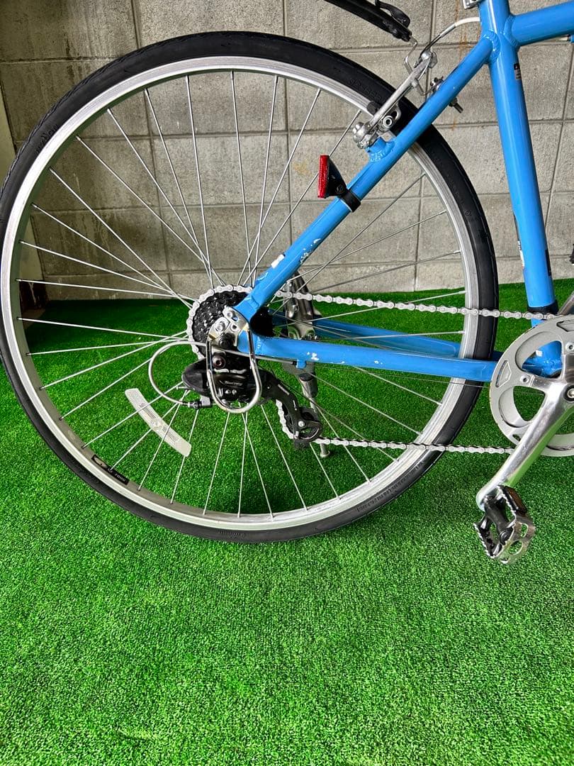 No.18クロスバイクWEEKEND BIKES 460 ライトブルー7段変速