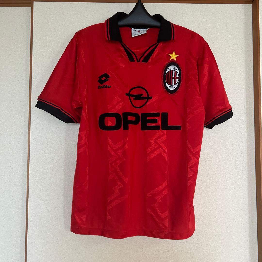 ACミラン　サッカーユニフォーム Lotto 赤黒　96-97