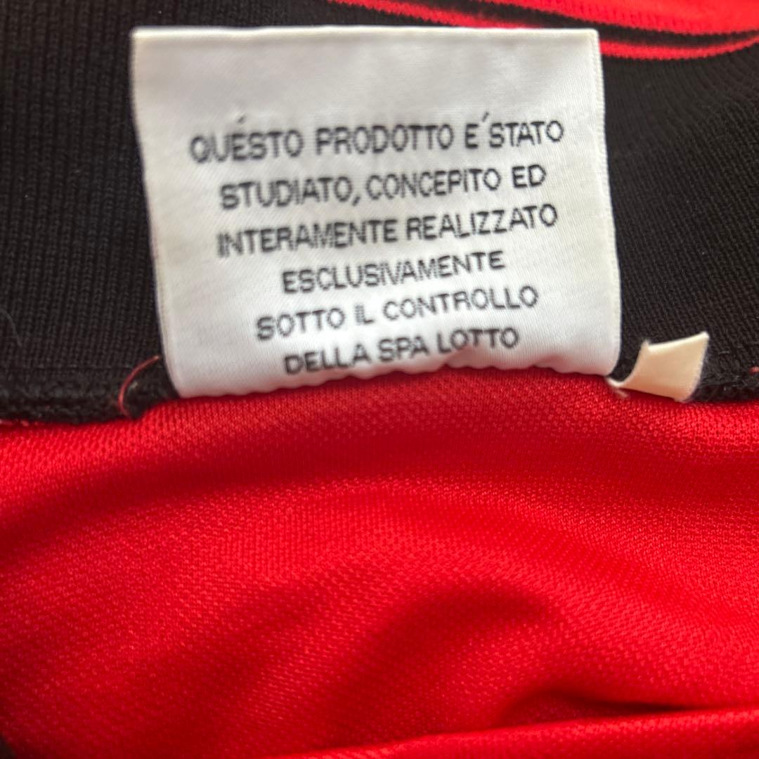 ACミラン　サッカーユニフォーム Lotto 赤黒　96-97