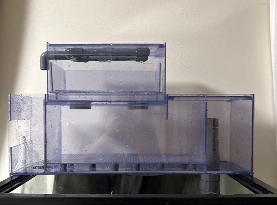 60センチ水槽用 上部フィルター ウールボックス引出し式 縁がけ仕様