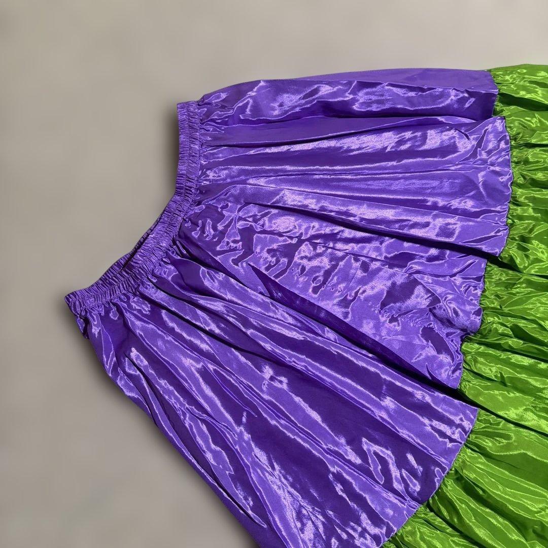 ベリーダンス用フリルスカート 紫と緑