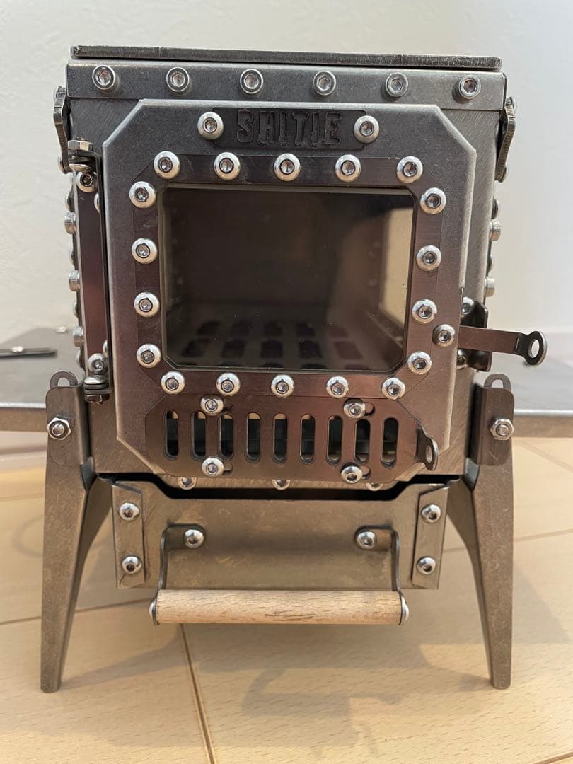 SHITIE 窓付き薪ストーブ ミニ薪ストーブ　マクアケMakuake新品未使用