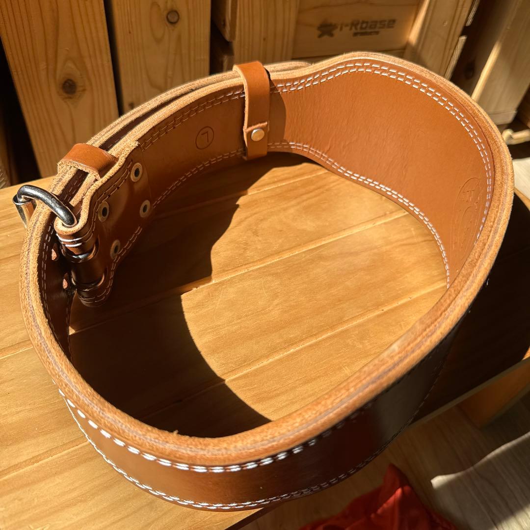 【グローブおまけ】GOLD'S GYM レザーパワーベルト Lサイズ