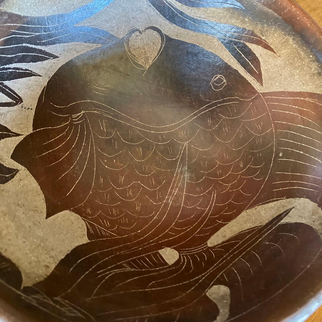 ロンボク島　ササック族　素焼き皿\"ボール