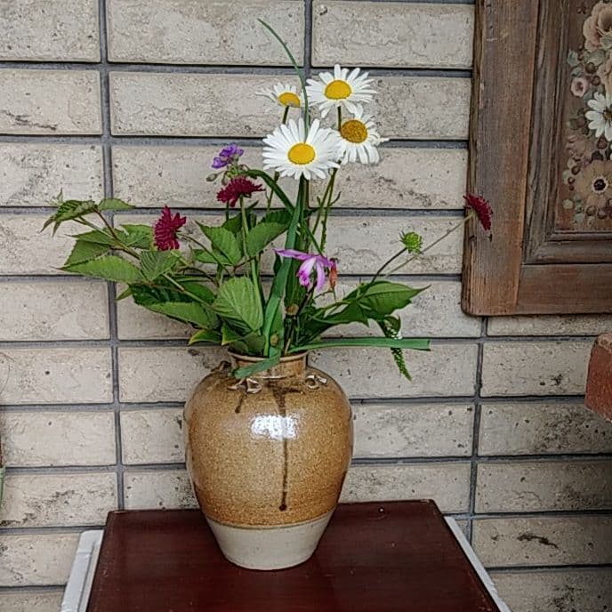 「*信楽(しがらき)*四耳(しじ)茶壺」焼小壺(高さ20cm) 骨董アンティーク