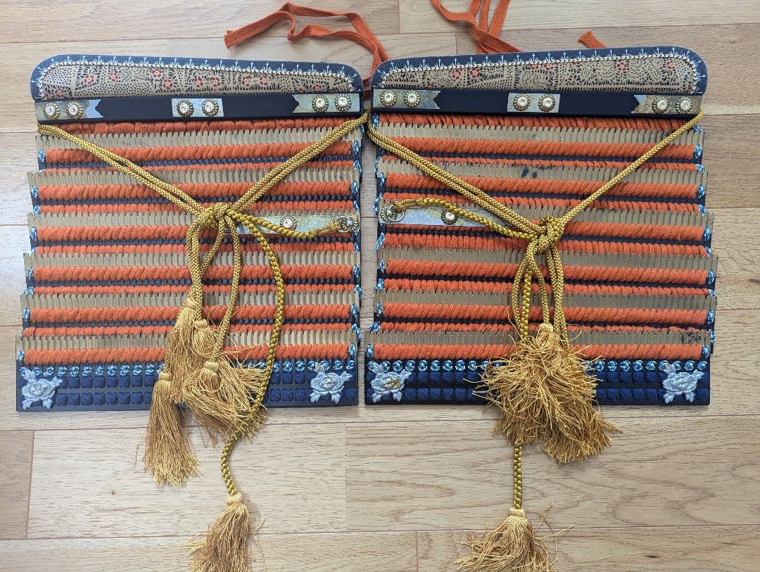 黒胴当世素掛　緋縅　等身大鎧兜　甲　鎧兜　兜