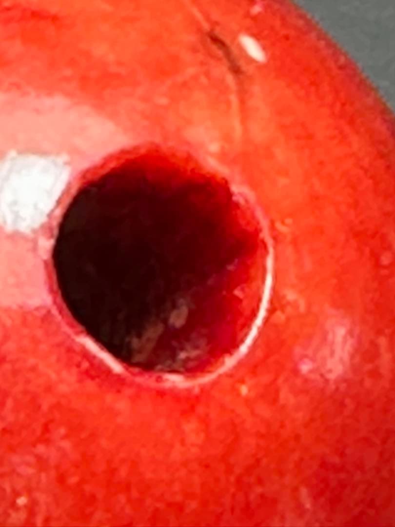 赤玉　風鎮　掛け軸飾り　房飾り　中国美術　検索:珊瑚　サンゴ　瑪瑙　赤石