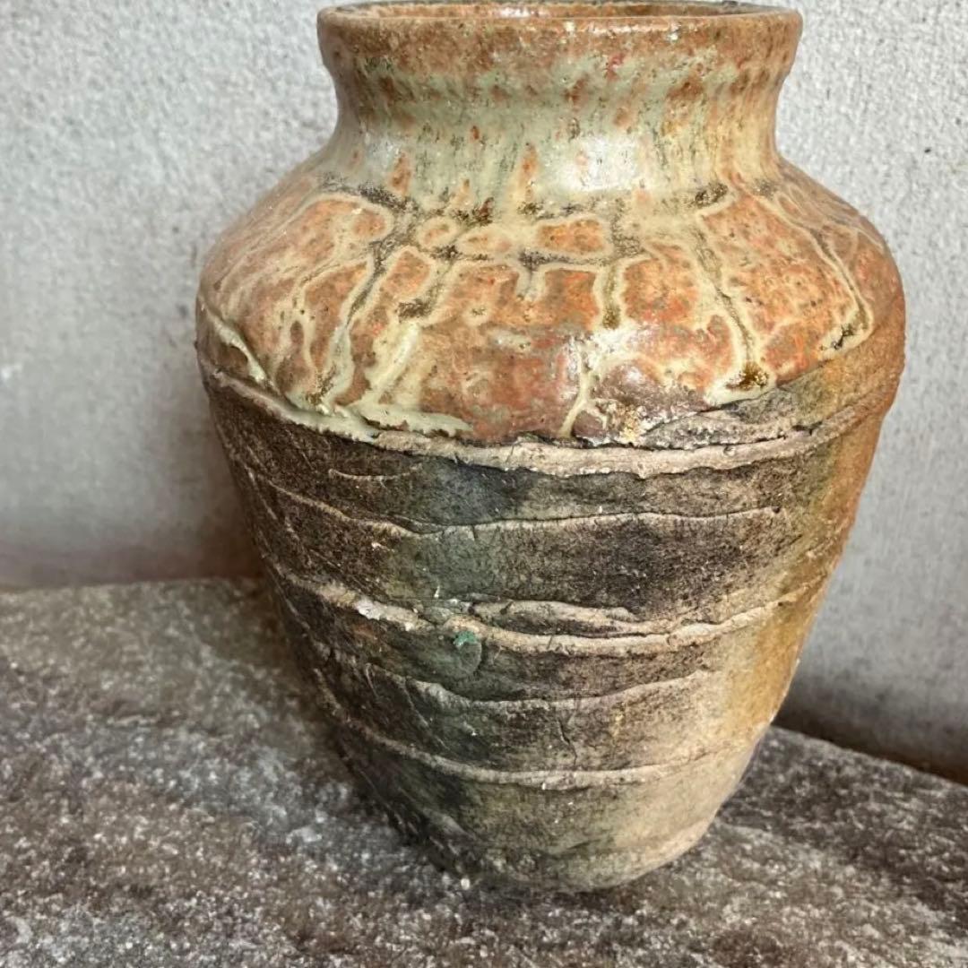 小壺　常滑焼　三筋壺