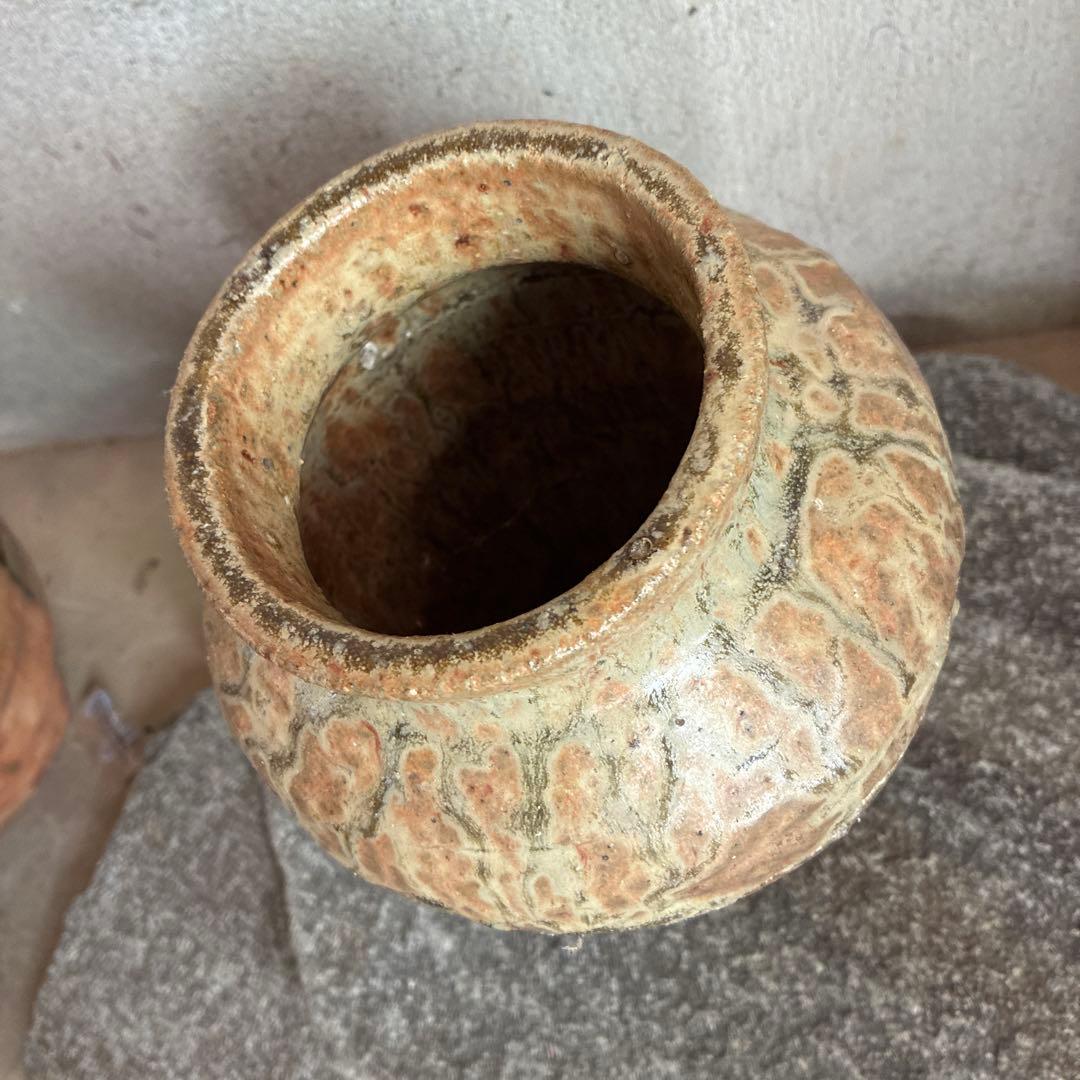 小壺　常滑焼　三筋壺