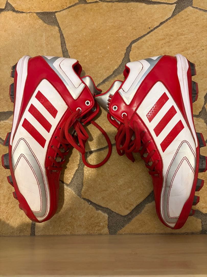 adidas 野球 樹脂底 ポイントスパイク ミッドカット 8枚目おまけ付き