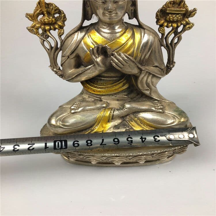 古玩芸品白銅宗喀巴仏像置物インテリア置物