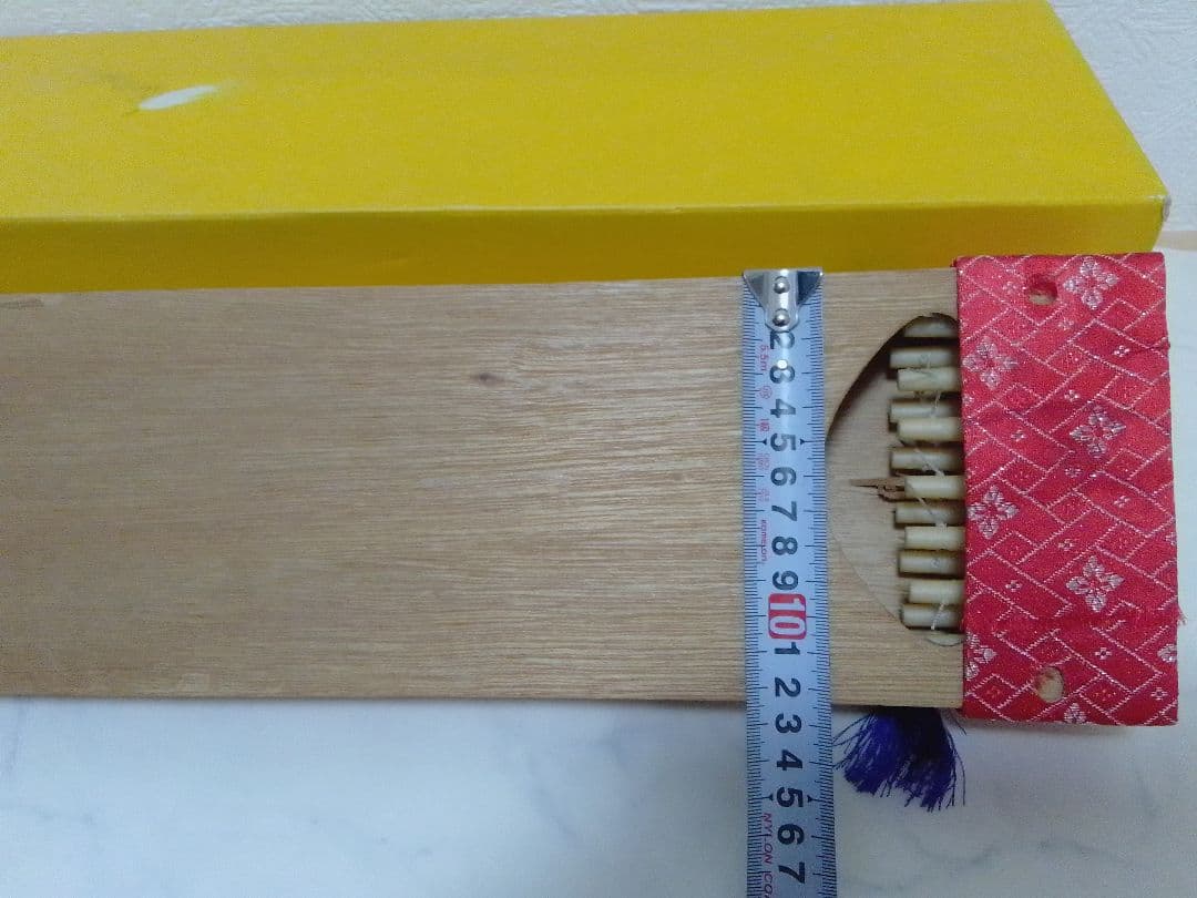 ☆美品☆ ミニ琴 2尺琴 全長約60cm×全幅約13cm お琴の手びき付 木製