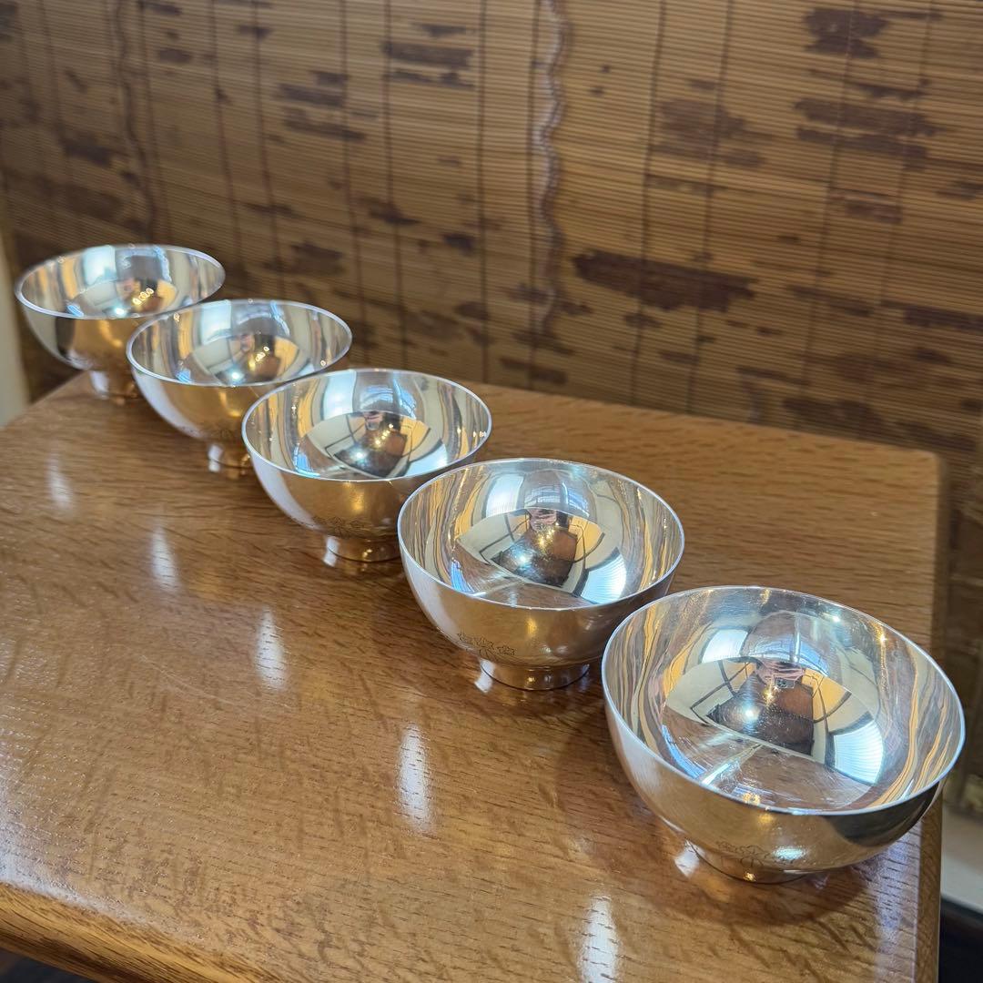 純銀刻印 杯5客