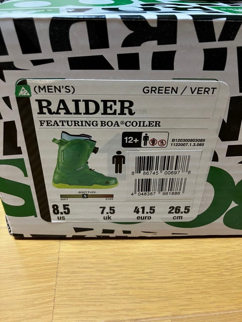 【美品】 K2 RAIDER BOA スノーボードブーツ 26.5