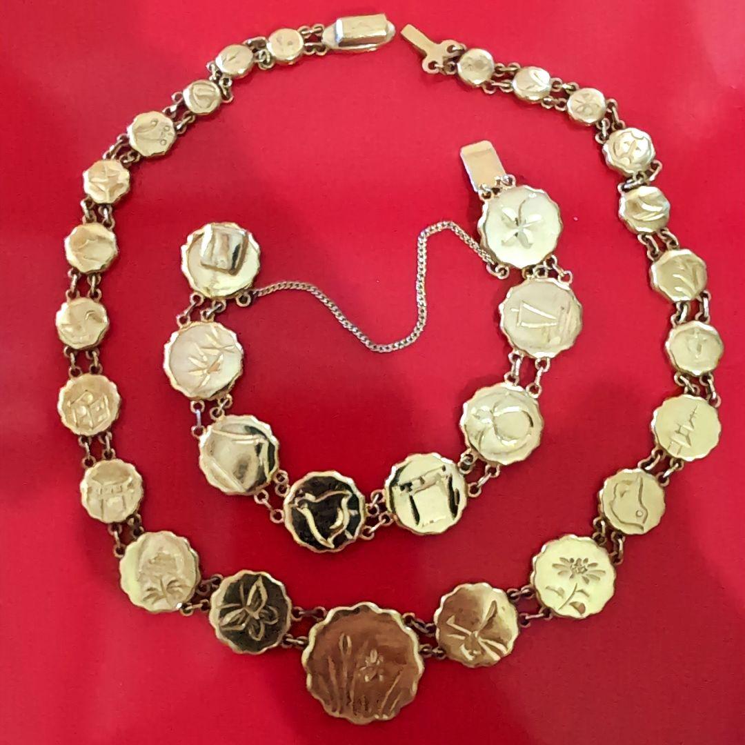 AMITA Japan アミタ 純金 象嵌 ネックレス セット