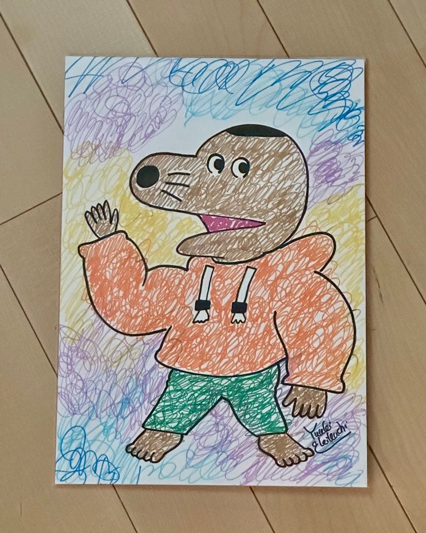 きくちゆうき 100日後に死ぬワニ作者　原画　作品　一点もの