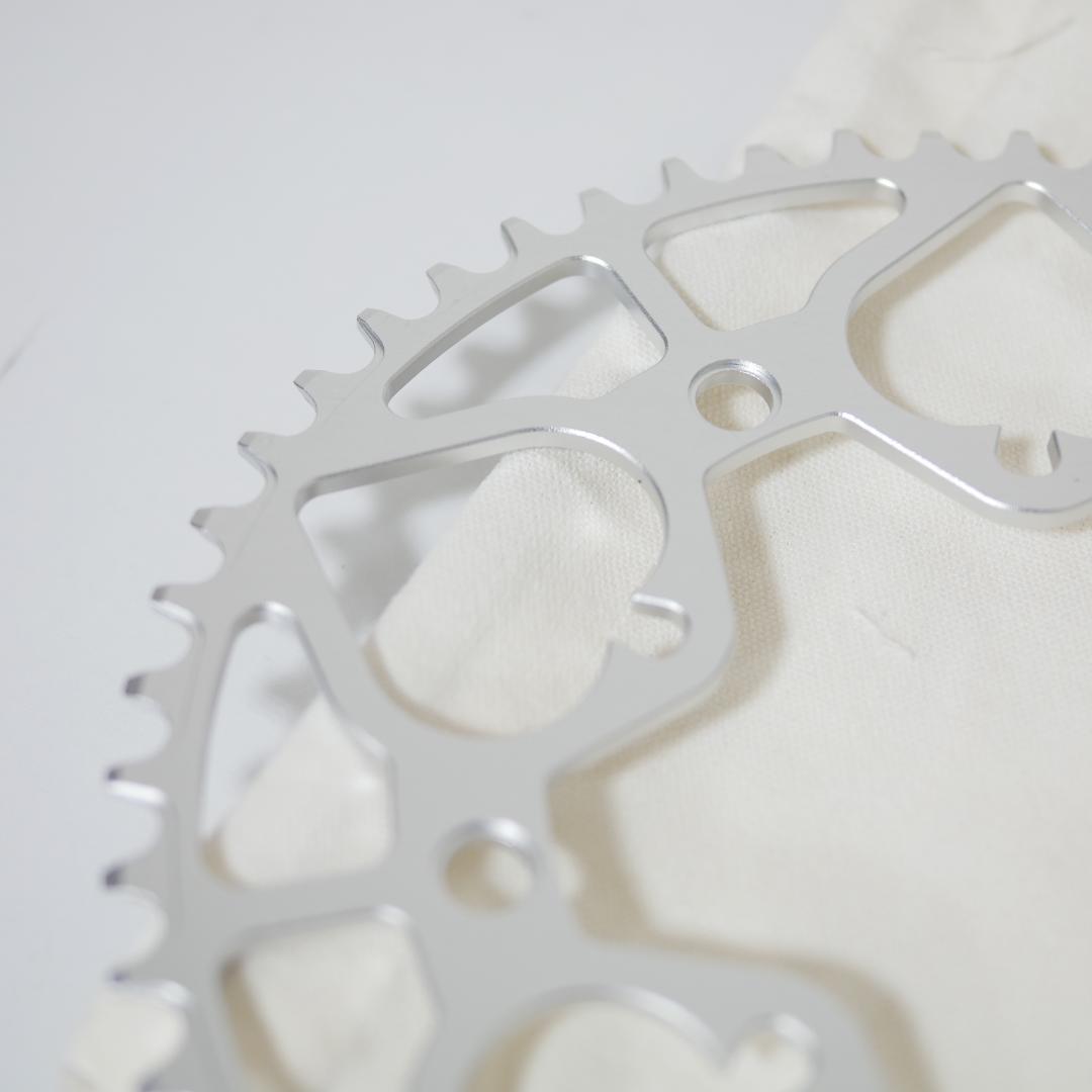 COSPAII チェーンリング　52t　ナローワイド　シルバー　cncハート