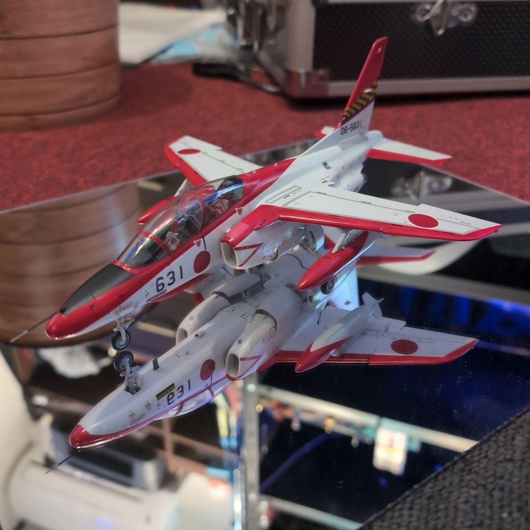 完成品 1/48 航空自衛隊 T-4 レッドドルフィン 全長30cm