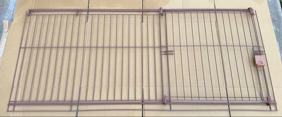 美品 リッチェル ペット用 お掃除 簡単サークル ブラウン 150cm×80cm