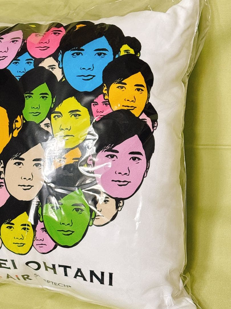 大谷翔平 選手 西川 リビング 顔だらけクッション 新品 未使用