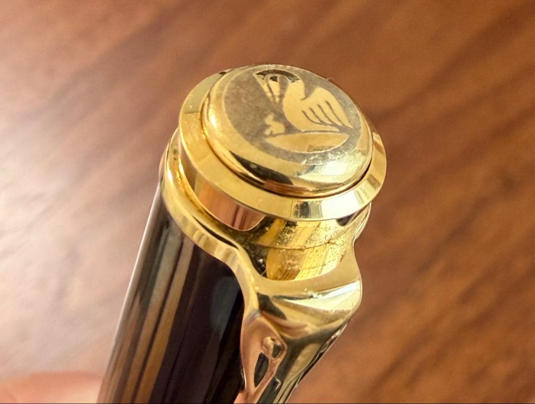 【値下げ】限定生産品：スーべレーン茶縞ボールペン