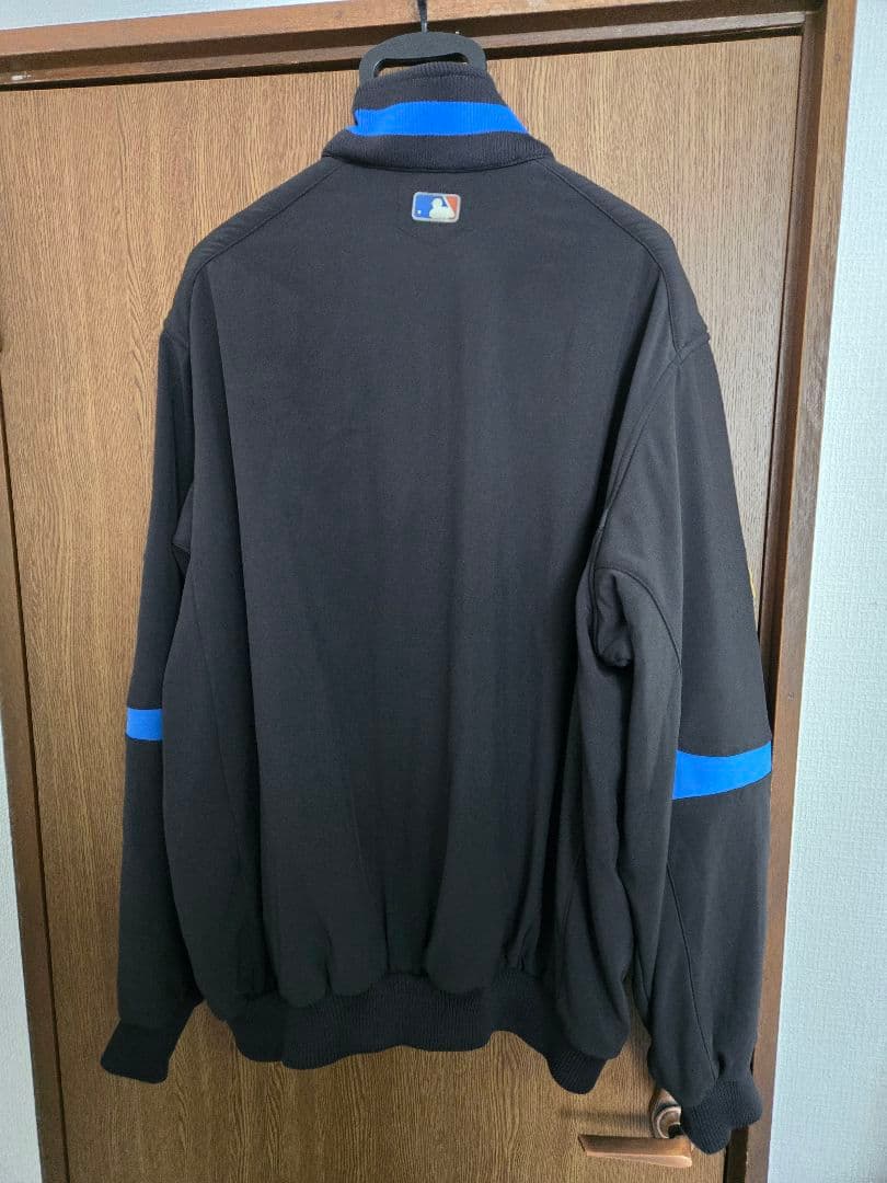 ニューヨーク・メッツ　Mets ジャケット 黒/青 MLBロゴ付きグランドコート