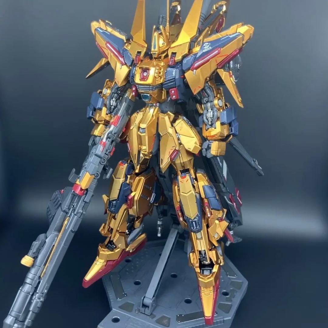 MG 1/100 神馬模型　黄金武士　フルアーマー百式改　　全塗装完成品