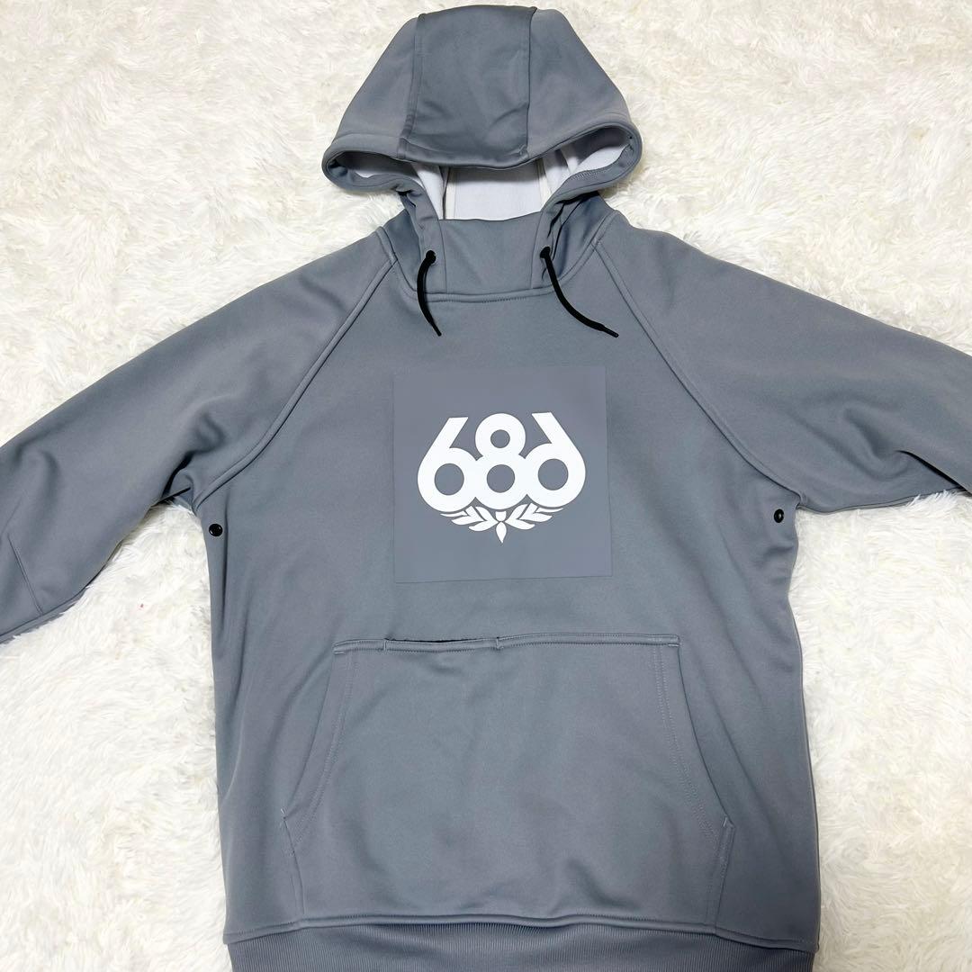 美品✨686 グレー　ウェア　撥水パーカー　スノボ　スキー　防寒