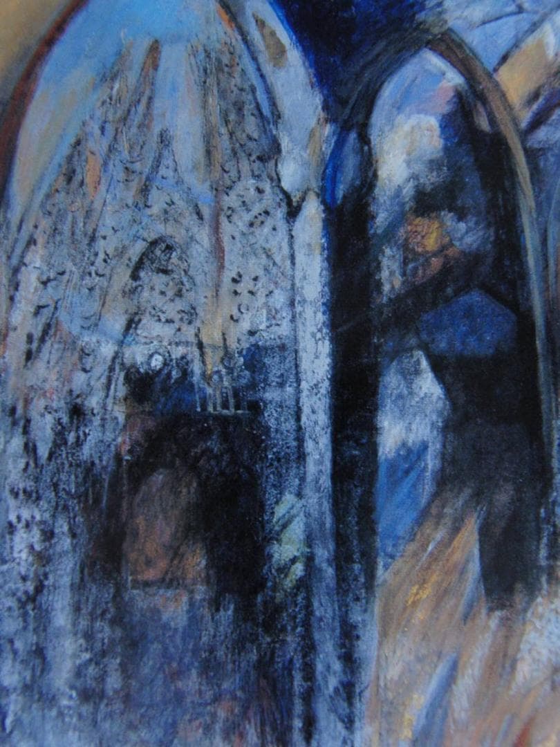 荻原寛子、【聖堂】、希少な額装用画集より、新品額装付、状態良好