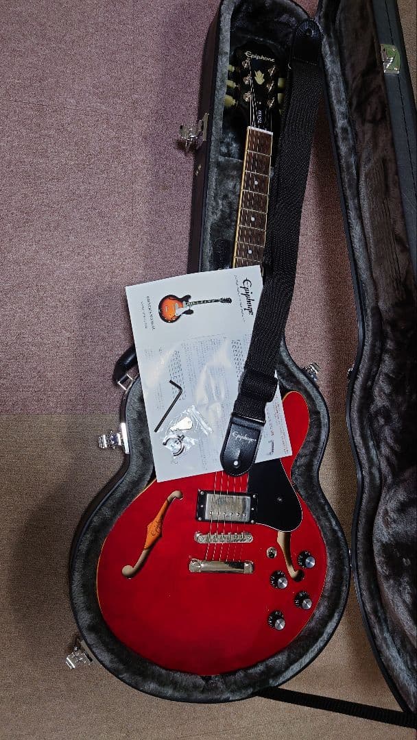 中古エピフォンエレキギター ES-339pro　チェリー 純正ハードケース