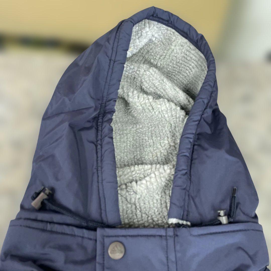 adidas アディダス ベンチコート フード付き Mサイズ ネイビー 小物格安