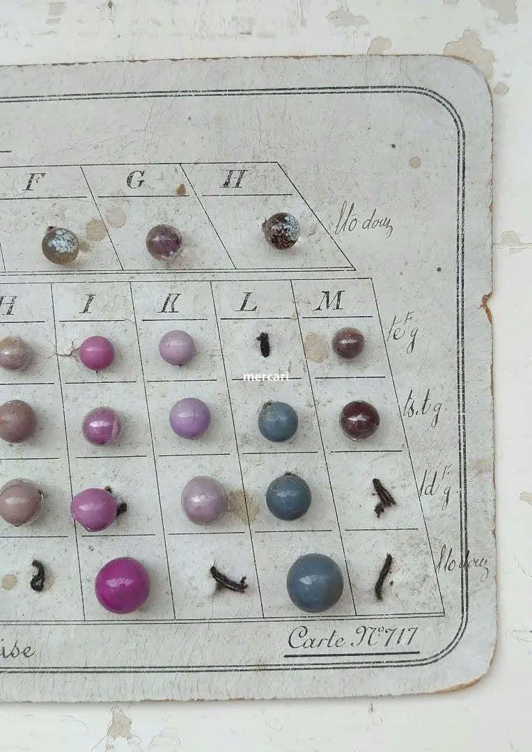 アンティーク　台紙付きボタンシート