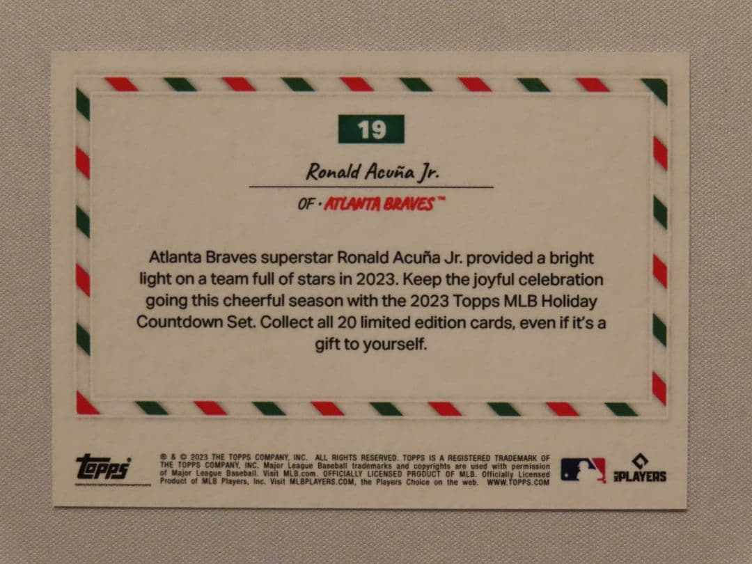 アクーニャ Jr. Topps Holiday Card 2023 #19 19