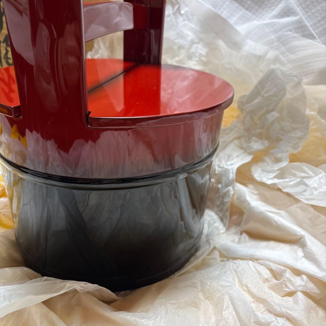 輪島塗り漆器 手桶水指　塗師幸悦