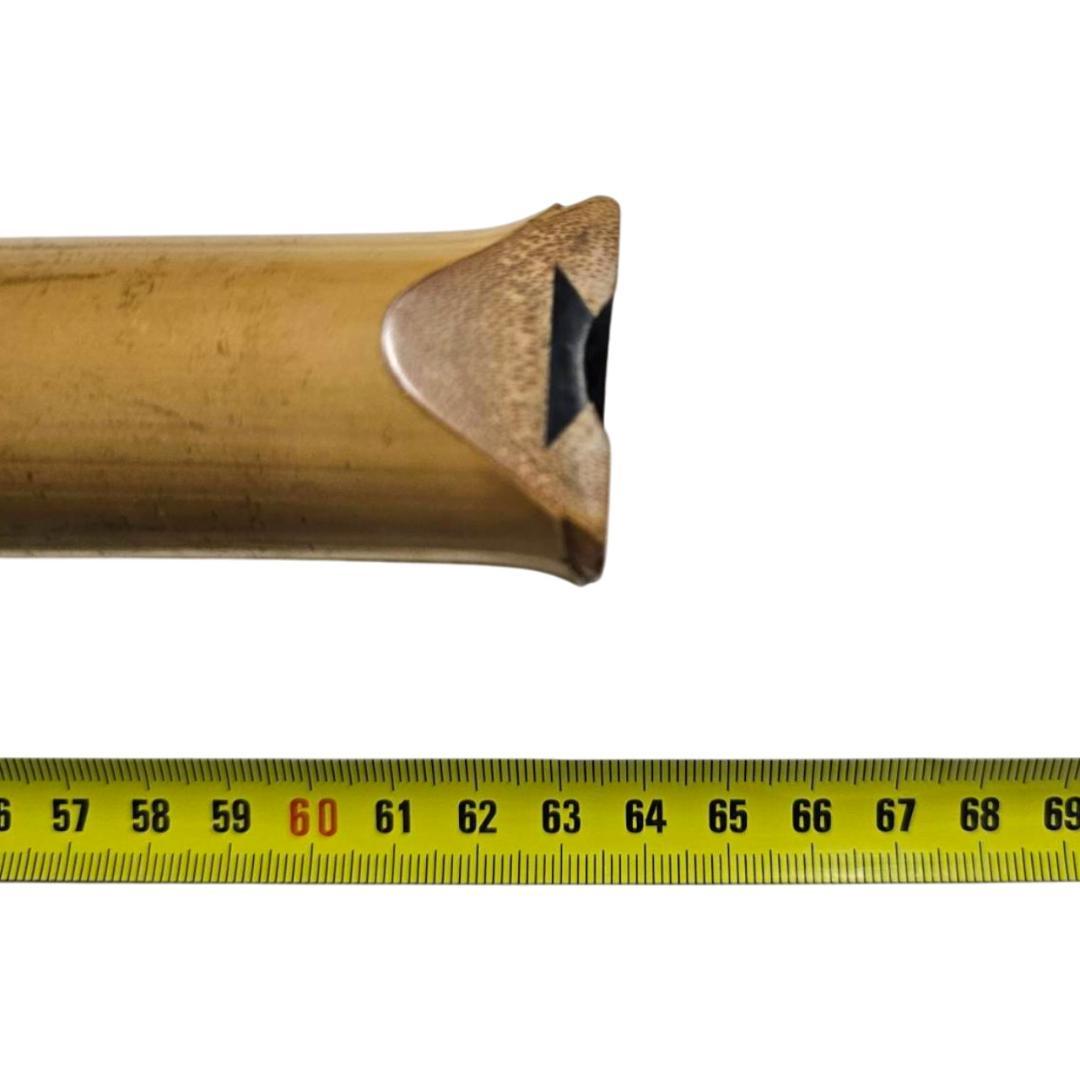 希少 尺八 琴古流 竹治 2尺1寸 5孔 銘あり 1印 根竹 二分割 和楽器 竹