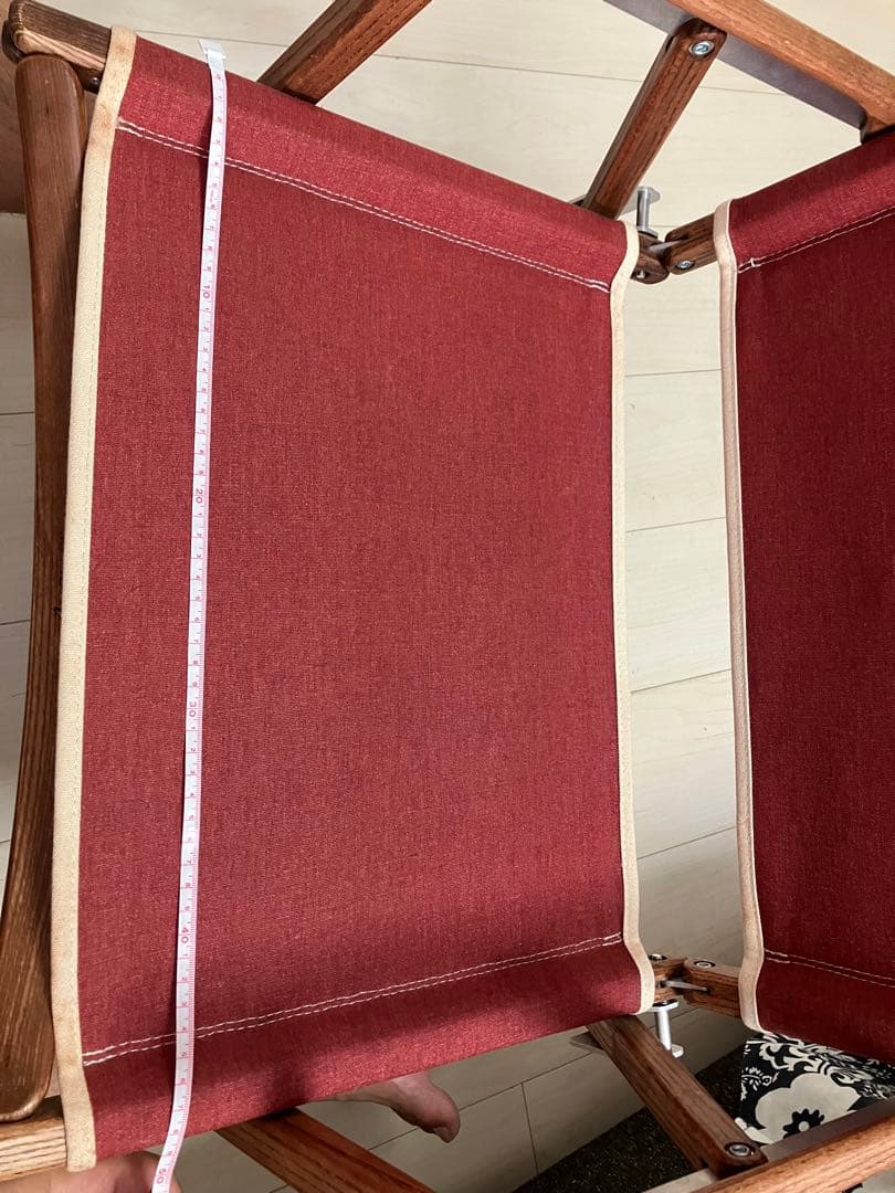 BLACK DESIGN ウッドチェアロー レッド