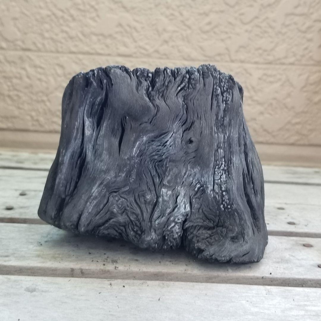 天は皿状　紀州備長炭オブジェ　一点もの　希少