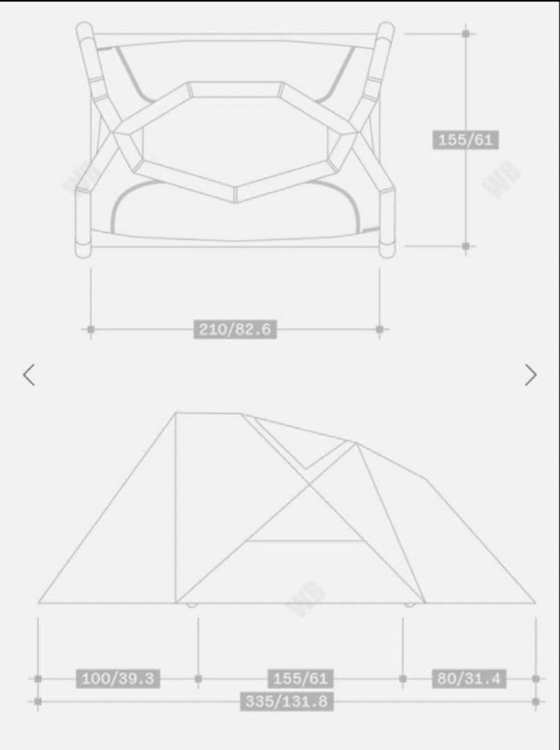 ケムビル　CAMVIL GODONG AIR エアーテント　フライ付き